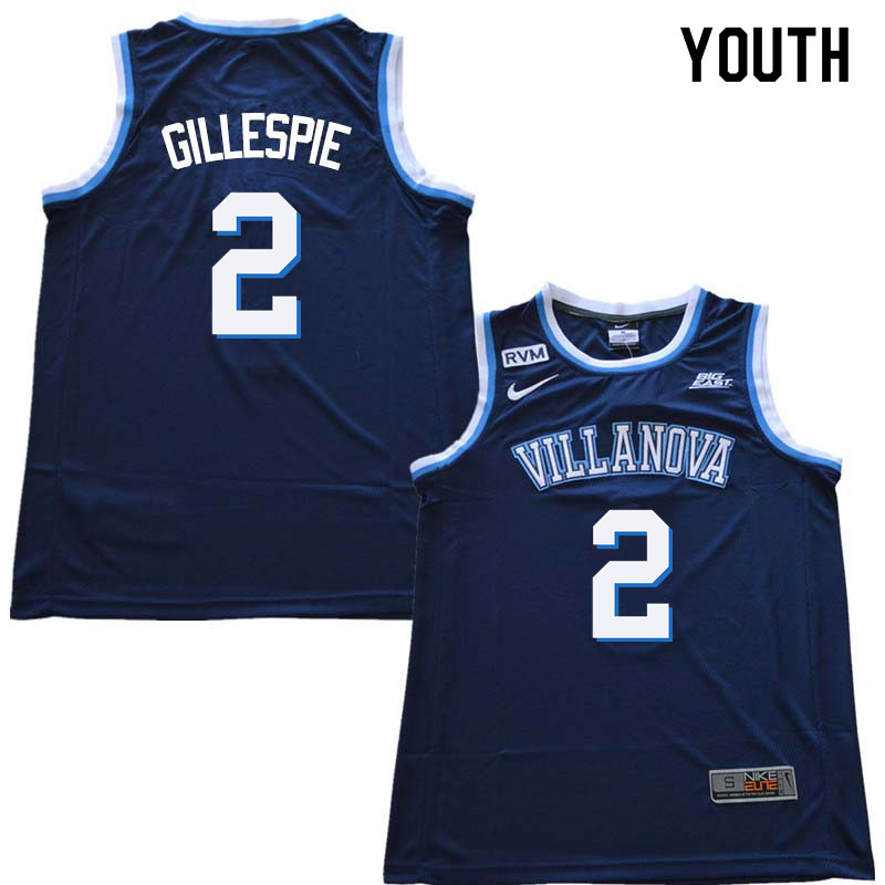 2018 Youth #2 Collin Gillespie Willanova Wildcats College Basketball Jerseys Sale-Navy - Click Image to Close